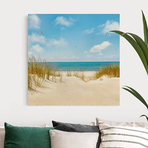 Leinwandbild auf Canvas Natural Strand an der Nordsee günstig online kaufen