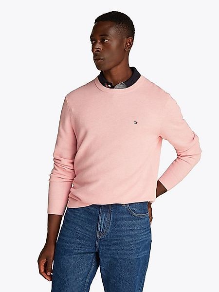 Tommy Hilfiger Rundhalspullover ESSENTIAL STRUCTURE CREW NECK mit feiner St günstig online kaufen