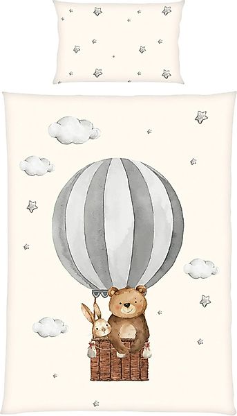 Herding Kinderbettwäsche Kinder-Wendebettwäsche "Ballonfahrt", Renforcé, Bä günstig online kaufen