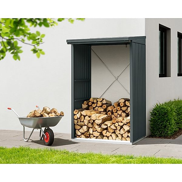 Hörmann Kaminholzregal Trend-V Typ 1 aus Metall RAL7016 Anthrazitgrau günstig online kaufen