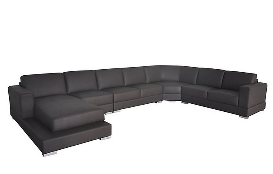 Xlmoebel Sofa Großes modernes Ledersofa in U-Form für Wohnbereiche - Ecksof günstig online kaufen