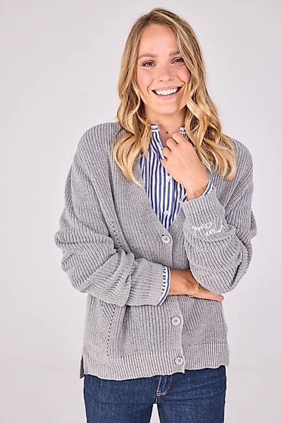 Lieblingsstück Strickjacke "LiseL", mit Stickerei am Ärmel günstig online kaufen