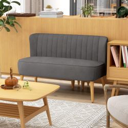 HOMCOM 2-Sitzer Zweisitzer, Loveseat mit Leinenoptik, günstig online kaufen