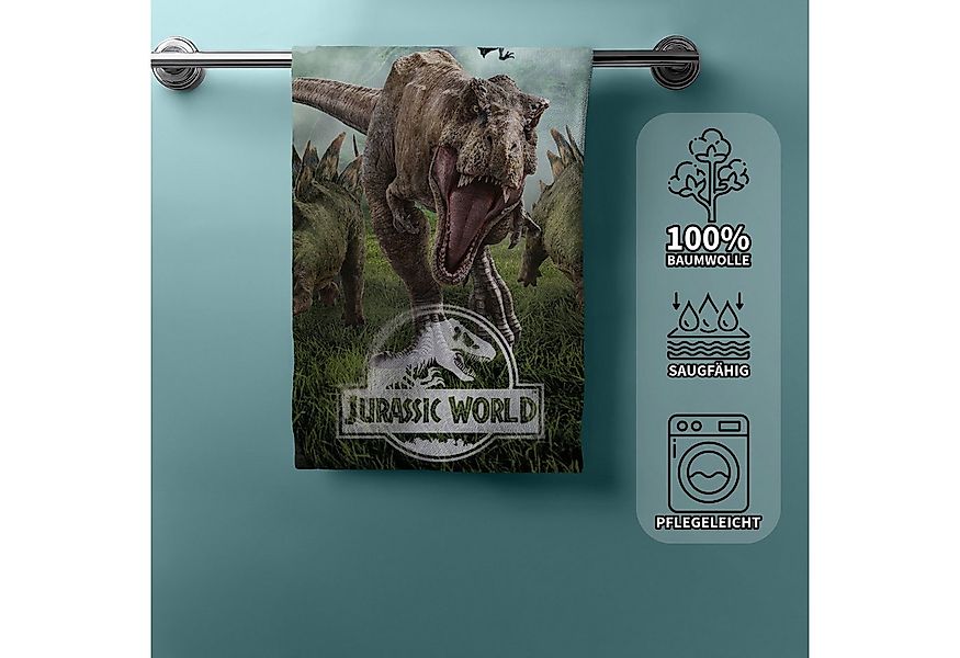Jerry Fabrics Handtücher Jurassic World Duschtuch Badetuch Handtuch Strandt günstig online kaufen
