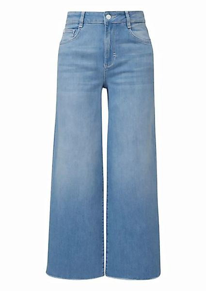 comma casual identity 5-Pocket-Jeans Verkürzte Jeans mit Wide Leg und ausge günstig online kaufen