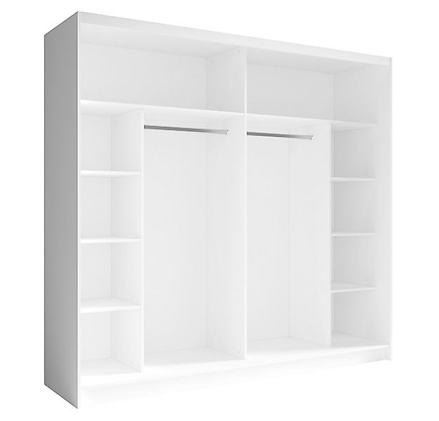 Lomadox Schwebetürenschrank FAIDO-166 Kleiderschrank, 230cm breit, weiß, Sp günstig online kaufen