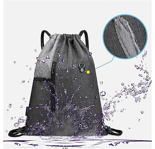 Blusmart Turnbeutel Kordelzug Sportbeutel mit Außenreißverschluss (Große Ka günstig online kaufen