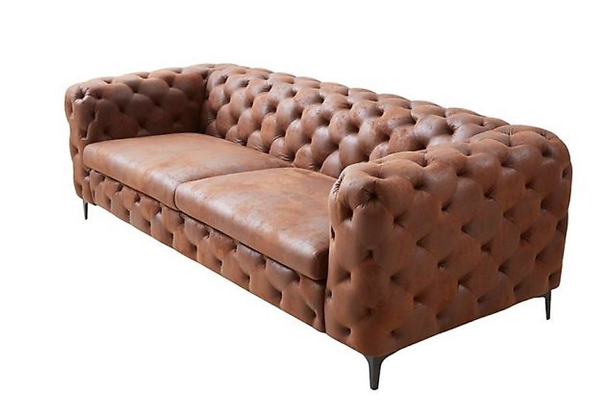 riess-ambiente 3-Sitzer MODERN BAROCK 235cm antik braun · Microfaser-Couch günstig online kaufen