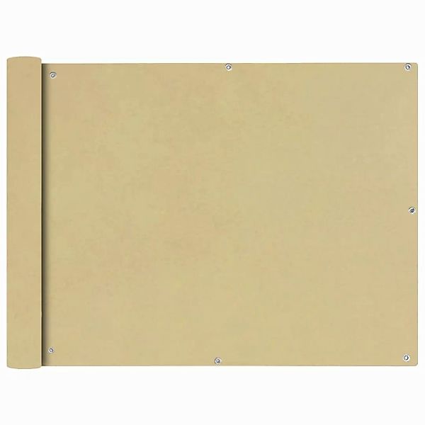 Balkonsichtschutz Oxfordgewebe 90x600 Cm Beige günstig online kaufen