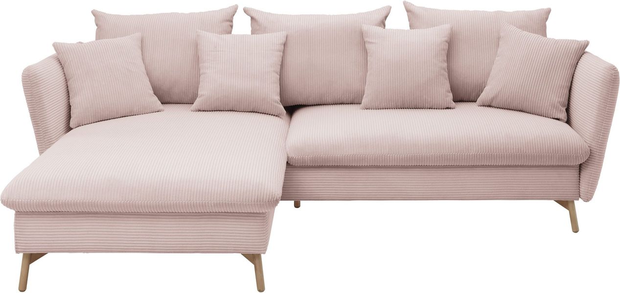 andas Ecksofa "MERLE, 258 cm, L-Form, traumhafter Cord," mit Bettfunktion u günstig online kaufen