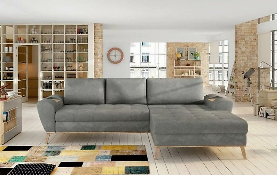 JVmoebel Ecksofa Bettfunktion Wohnlandschaft Schlafsofa Ecksofa Couch L-For günstig online kaufen