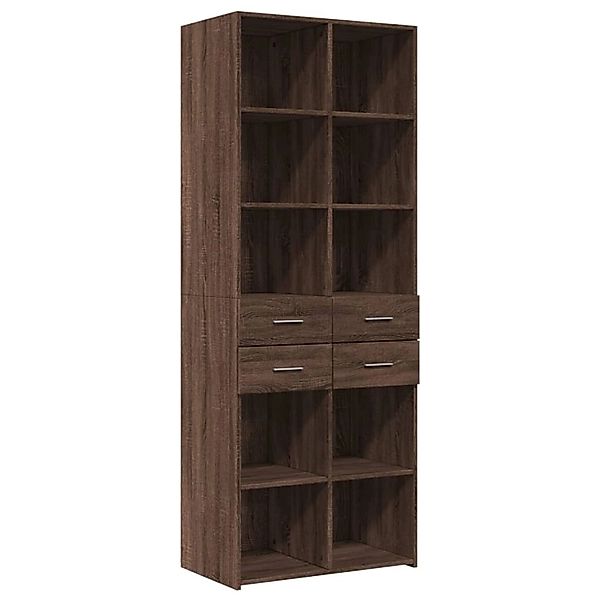 vidaXL Highboard Braun Eichen-Optik 70x42,5x185 cm Holzwerkstoff 3281468 günstig online kaufen