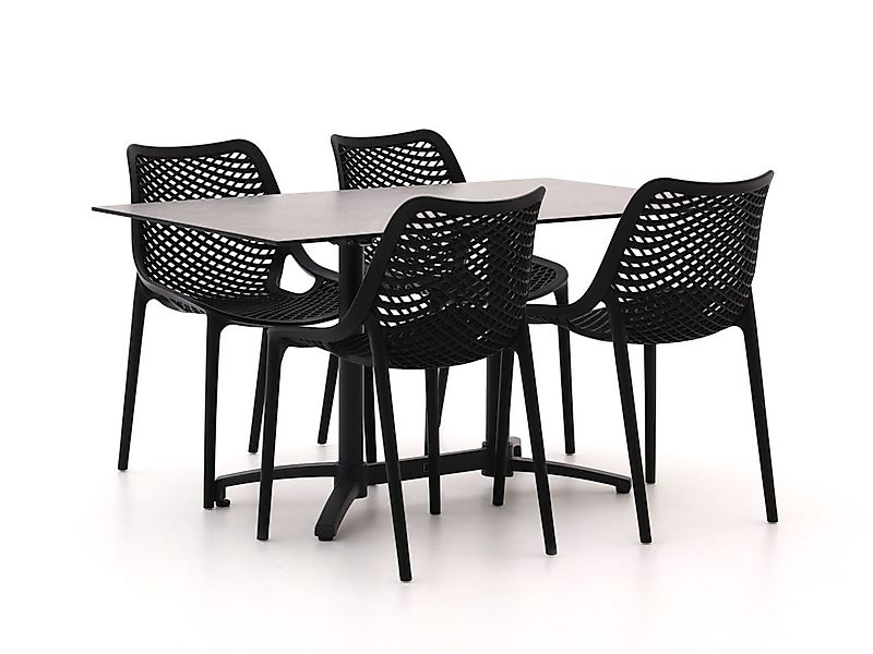 Forza Ripi/Canzo 140 cm Gartenmöbel-Set 5-teilig stapelbar klappbar günstig online kaufen