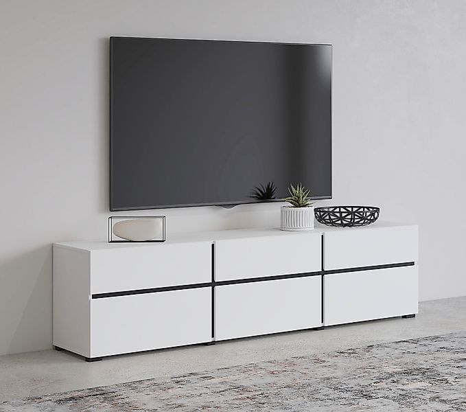 INOSIGN Lowboard Cross, moderne grifflose TV-Kommode,3 günstig online kaufen