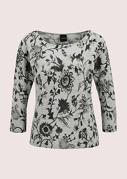 MADELEINE Longpullover "Kaschmirpullover Eleganter Strickpullover mit flora günstig online kaufen