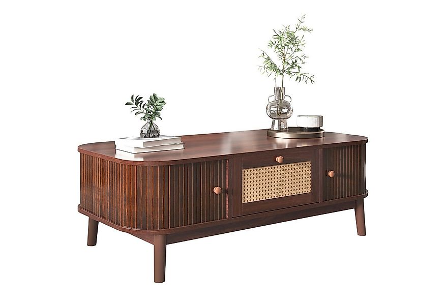HAUSS SPOLE TV-Schrank Couchtisch Kaffeetisch Sofatisch Rattan-Couchtisch ( günstig online kaufen