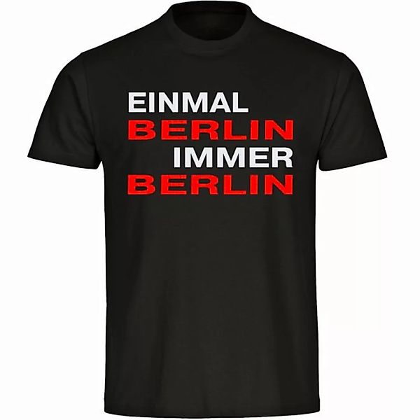 multifanshop T-Shirt Herren Berlin rot - Einmal Immer - Männer günstig online kaufen