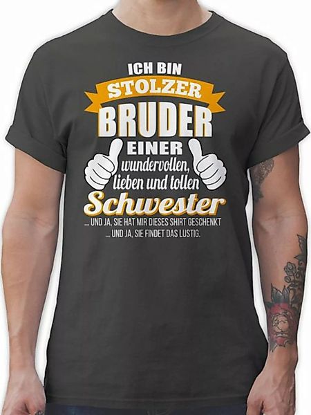 Shirtracer T-Shirt Ich bin ein Stolzer Bruder - orange Bruder günstig online kaufen