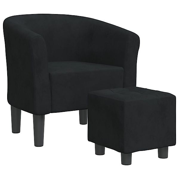 vidaXL Sessel Clubsessel mit Fußhocker Schwarz günstig online kaufen