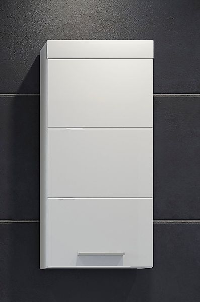 welltime Hängeschrank "Dormoletto", Weißer Badschrank mit waagerechter Fräs günstig online kaufen