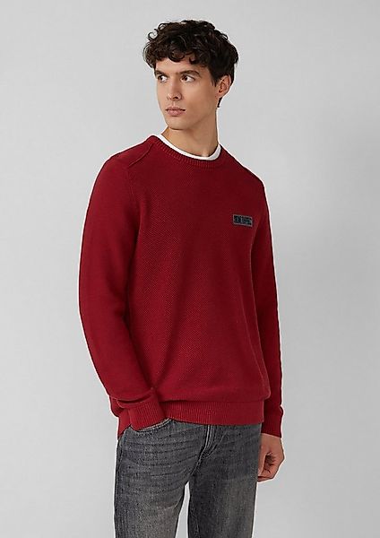 s.Oliver Longpullover Strickpullover Strickpullover aus Baumwolle mit Struk günstig online kaufen