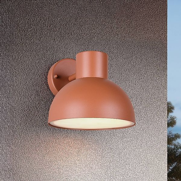 Außenwandleuchte Elbe, apricot, Aluminium-Druckguss, E27 günstig online kaufen