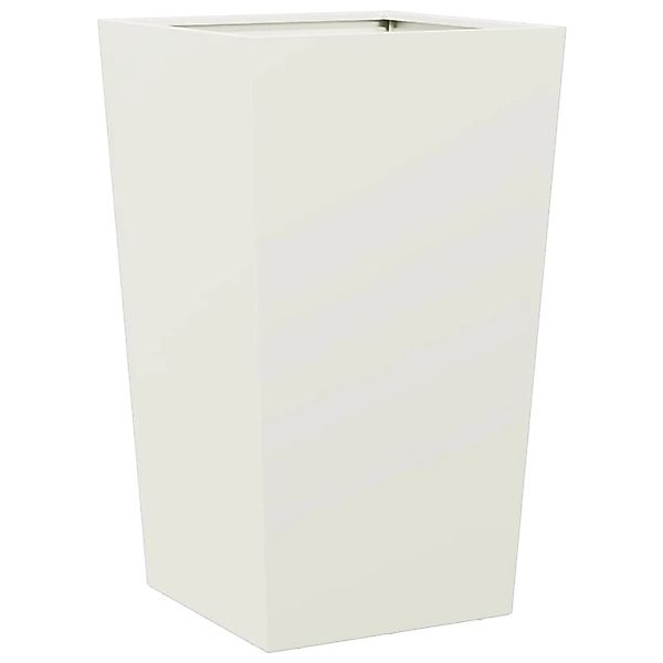 vidaXL Pflanzkübel Weiß 45x45x75 cm Stahl 851096 günstig online kaufen