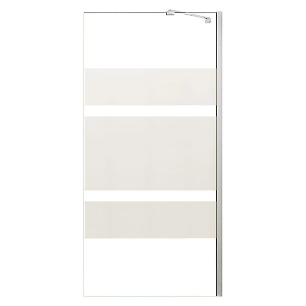 AICA 90x190cm Walk In Teilsatiniert 6mm ESG Duschwand mit 45cm Diagonal Wan günstig online kaufen