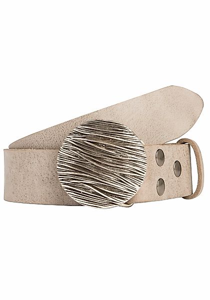 Rettungsring Gürtel Ledergürtel mit austauschbarer Schließe "Seegras Rund" günstig online kaufen