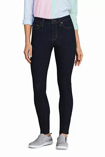 Skinny Jeans Mid Waist, Damen, Größe: 42 32 Normal, Blau, Baumwoll-Mischung günstig online kaufen