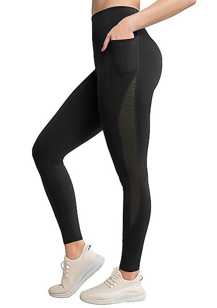 Yvette Leggings Damen Sport Blickdicht Sporthose mit Taschen, E110701A19 günstig online kaufen