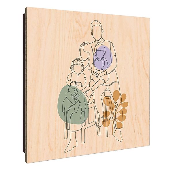 Banjado Schlüsselkasten Holz 30x30cm Schwarz Scharnier Rechts 50 Haken Desi günstig online kaufen