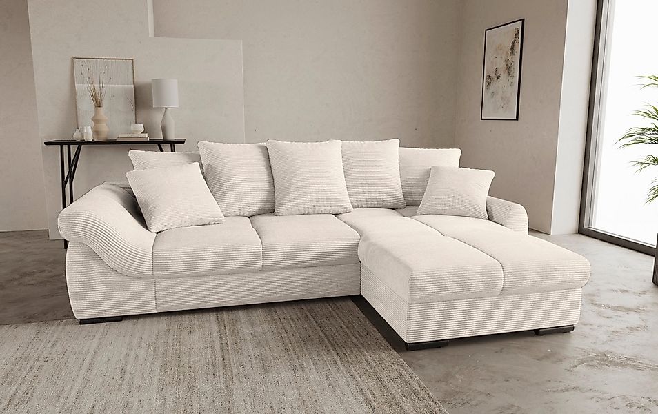 Mr. Couch Ecksofa "Livorno DuraFlex L-Form", inkl. Hochschläfer-Bettauszug, günstig online kaufen