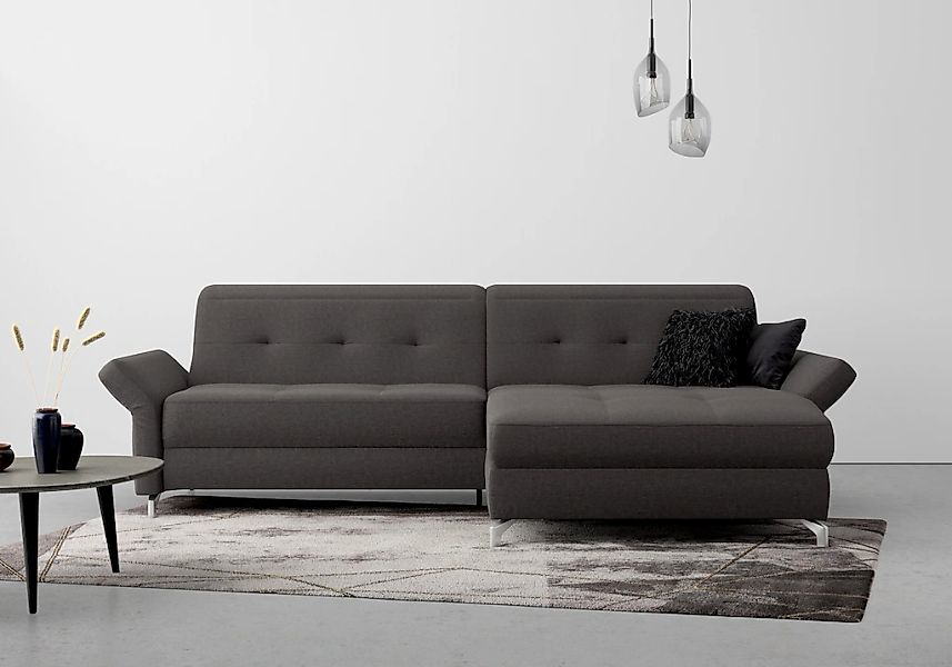 Home affaire Ecksofa "Maredo L-Form" Federkern, wahlweise auch mit Kopfteil günstig online kaufen
