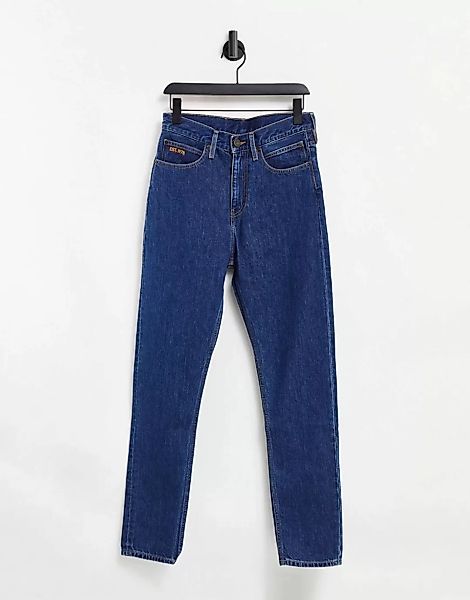 Calvin Klein –EST 1978 – Schmale Straight Jeans mit dunkelblauer Waschung günstig online kaufen