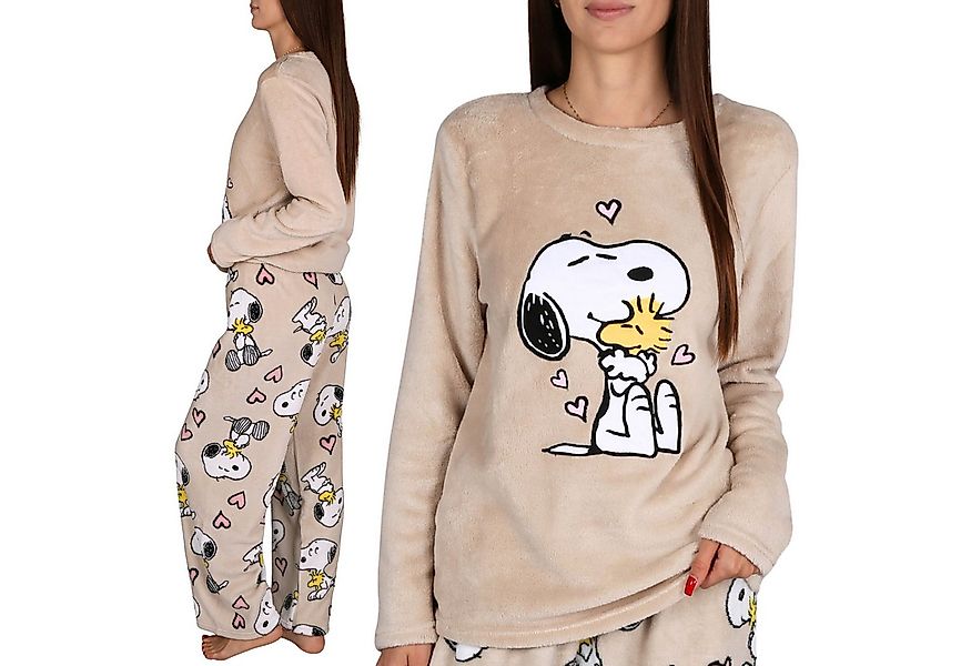 Sarcia.eu Pyjama Snoopy Damen Fleece-Pyjama, 2-teilig, warm, langarm günstig online kaufen