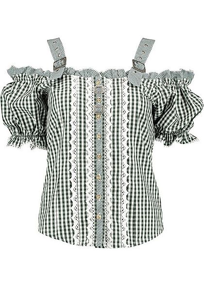 OS Trachten Trachtenbluse Ximira Tailliert, Bluse mit Trägern, Puffärmel, S günstig online kaufen