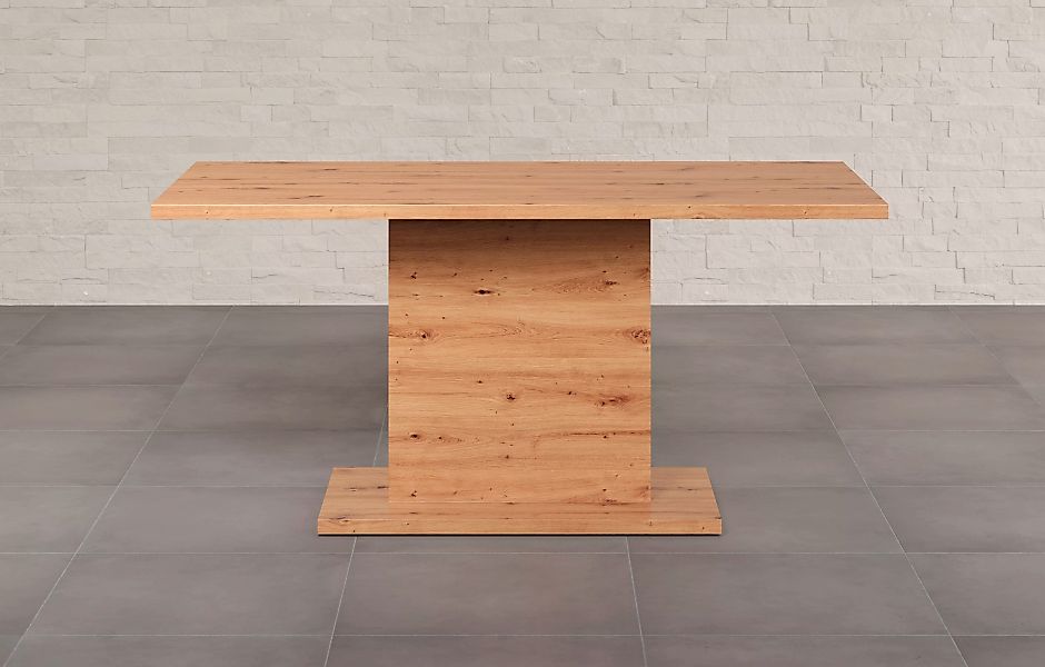 Home affaire Esstisch "Ambres", Säulen-Esstisch - (B/T/H) 160/80/76 cm günstig online kaufen