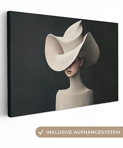 OneMillionCanvasses® Leinwandbild Frau - gewellt - günstig online kaufen