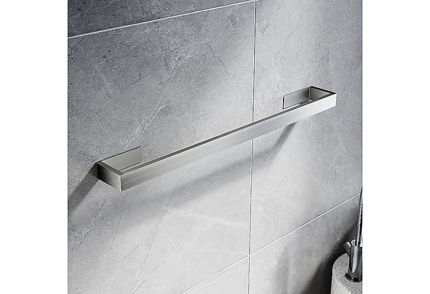 SONNI Handtuchhaken Handtuchstangen ohne bohren Edelstahl 60cm Schwarz/Silb günstig online kaufen