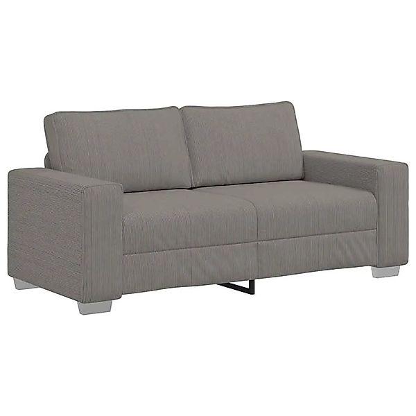 vidaXL Zweisitzer-Sofa Hellgrau 140 cm Cordstoff 4105200 günstig online kaufen