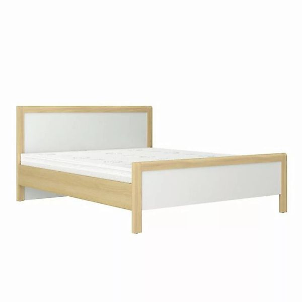JVmoebel Bett Modernes Weißes Doppelbett Schlafzimmer Betten Hochwertiges H günstig online kaufen