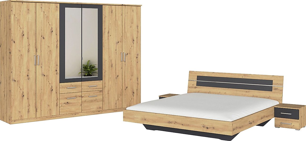 rauch Schlafzimmer-Set Komplettschlafzimmer Schlafzimmer BURANO mit günstig online kaufen