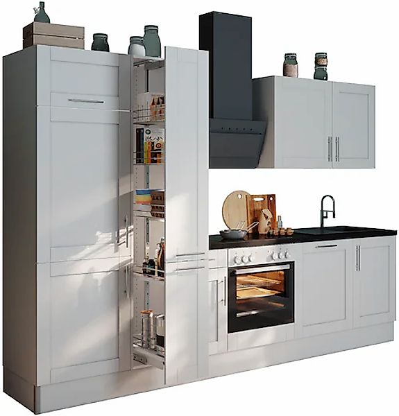 KOCHSTATION Küche »KS-Ahus«, Breite 310 cm,wahlweise mit E-Geräten,MDF Fron günstig online kaufen