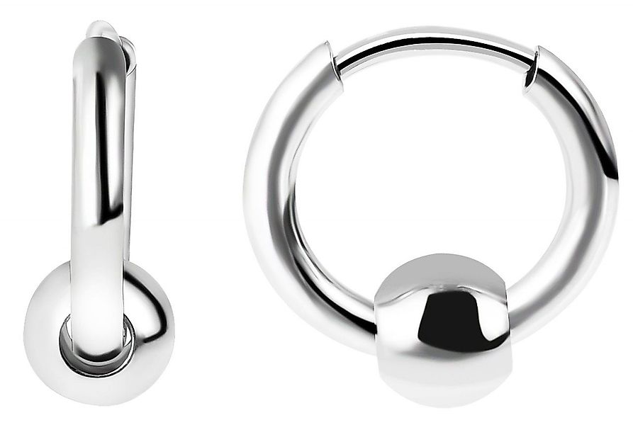 Adelia´s Paar Creolen Unisex Creolen aus poliertem Edelstahl Ø 10 mm günstig online kaufen