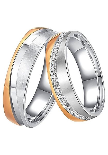 DOOSTI Trauring Schmuck Geschenk Edelstahl Trauring Ehering Partnerring LIE günstig online kaufen