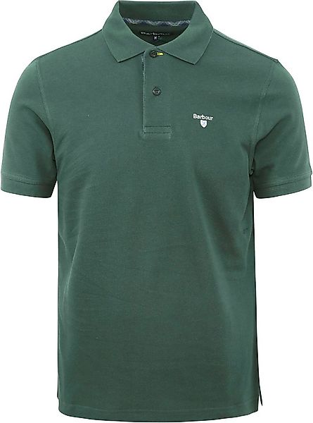 Barbour Tartan Pique Poloshirt Dunkelgrün - Größe L günstig online kaufen