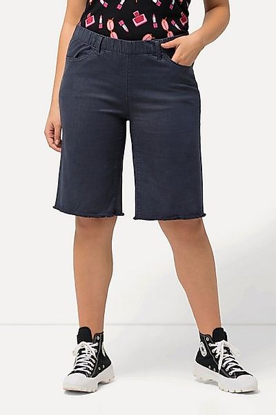 Ulla Popken Bermudas Bermuda Fransensaum Elastikbund günstig online kaufen