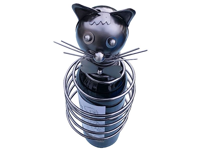 eXODA Weinflaschenhalter Katze aus Metall, (1x günstig online kaufen
