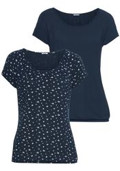 LASCANA Kurzarmshirt (2er-Pack) mit leicht gerafftem günstig online kaufen